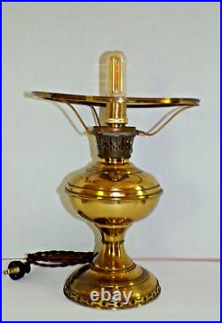 Antique, ALADDIN by MANTLE lamp co, brass, oil/kerosene lamp. Model #5 Rewired