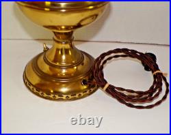 Antique, ALADDIN by MANTLE lamp co, brass, oil/kerosene lamp. Model #5 Rewired