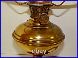 Antique, ALADDIN by MANTLE lamp co, brass, oil/kerosene lamp. Model #5 Rewired