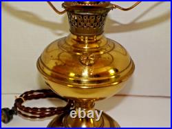 Antique, ALADDIN by MANTLE lamp co, brass, oil/kerosene lamp. Model #5 Rewired