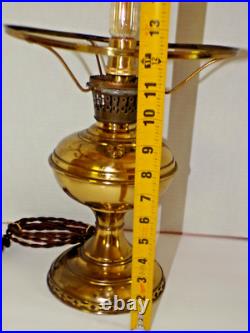 Antique, ALADDIN by MANTLE lamp co, brass, oil/kerosene lamp. Model #5 Rewired