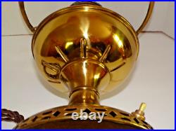 Antique, ALADDIN by MANTLE lamp co, brass, oil/kerosene lamp. Model #5 Rewired