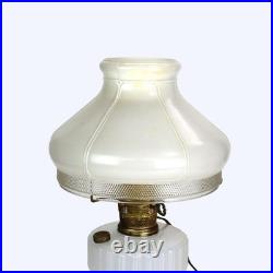 Antique Alacite Glass Lincoln Drape Electrified Aladdin Kerosene Lamp c1920