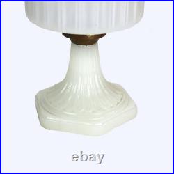 Antique Alacite Glass Lincoln Drape Electrified Aladdin Kerosene Lamp c1920