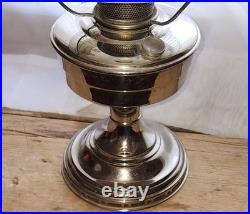 Antique Aladdin #12 Nickel Table Lamp & 601s Rural Shade Some Original Boxes