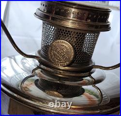 Antique Aladdin #12 Nickel Table Lamp & 601s Rural Shade Some Original Boxes