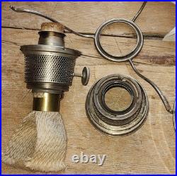 Antique Aladdin #12 Nickel Table Lamp & 601s Rural Shade Some Original Boxes