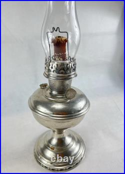 Antique Aladdin 1915-16 Model 6 Nickel Mantle Kerosene Oil Lamp Pls Read Desc