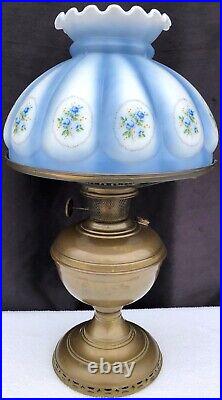 Antique Aladdin 1915-16 Model No. 6 Brass Kerosene Oil Lamp & Shade