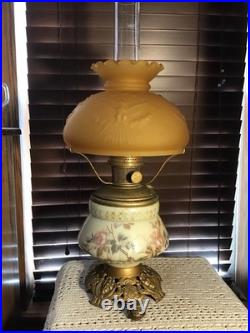 Antique Aladdin 20 GWTW Babyface Foot Oil Lamp Withwick Cleaner & Eagle Shade