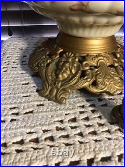 Antique Aladdin 20 GWTW Babyface Foot Oil Lamp Withwick Cleaner & Eagle Shade