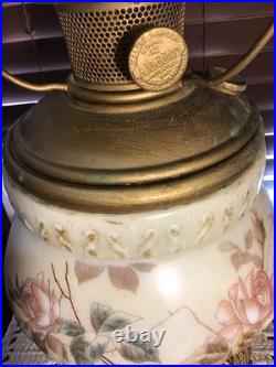 Antique Aladdin 20 GWTW Babyface Foot Oil Lamp Withwick Cleaner & Eagle Shade