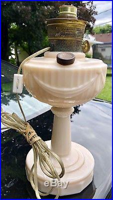 Antique Aladdin Alacite Lincoln Drape Nu-Type B Burner Kerosene Oil Lamp. Mint