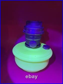 Antique Aladdin Alacite Uranium Style # 152 Oil Shelf Hanging Lamp