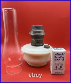 Antique Aladdin Alacite Uranium Style # 152 Oil Shelf Hanging Lamp