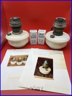 Antique Aladdin Alacite Uranium Style # 152 Oil Shelf Hanging Lamp