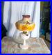 Antique Aladdin Alacite Venetian Drapery Model B Lamp Painted Floral Shade