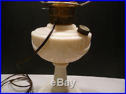 Antique Aladdin Alacite tall Lincoln Drape oil lamp electrified complete