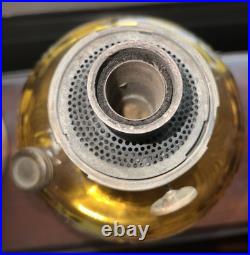 Antique Aladdin Amber Washington Drape Kerosene Oil Lamp With No 11 Burner