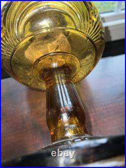 Antique Aladdin Amber Washington Drape Kerosene Oil Lamp With No 11 Burner