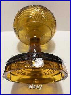 Antique Aladdin Amber Washington Drape Kerosene Oil Lamp With Partial Burner