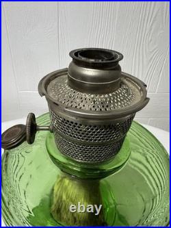Antique Aladdin B-81 Green Oil Lamp 1937-1938 Beehive Pattern Model B Burner