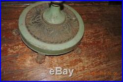 Antique Aladdin B Kerosene Green Banquet Floor Lamp Cast Iron Claw foot Base