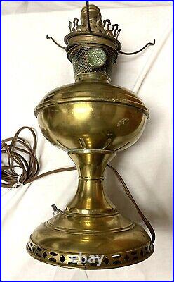Antique Aladdin BRASS Kerosene Lamp Turned To Electrical Model no 6 -1915-1916