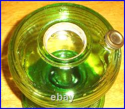 Antique Aladdin Beehive Green Oil Lamp Fount / Foot Only No Burner, Chimney Etc