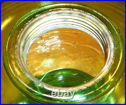 Antique Aladdin Beehive Green Oil Lamp Fount / Foot Only No Burner, Chimney Etc