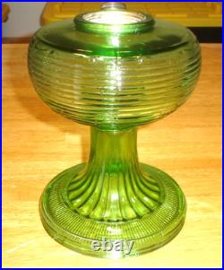 Antique Aladdin Beehive Green Oil Lamp Fount / Foot Only No Burner, Chimney Etc