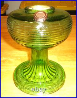 Antique Aladdin Beehive Green Oil Lamp Fount / Foot Only (No Burner Etc.) A22