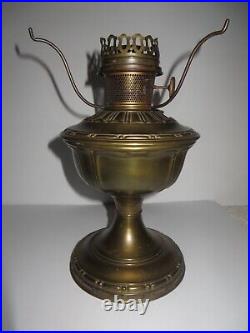 Antique Aladdin Brass Kerosene Mantle Oil Lamp Base Model No. 8 with Shade Ring
