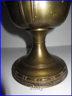 Antique Aladdin Brass Kerosene Mantle Oil Lamp Base Model No. 8 with Shade Ring