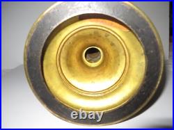 Antique Aladdin Brass Kerosene Mantle Oil Lamp Base Model No. 8 with Shade Ring