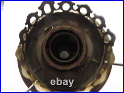 Antique Aladdin Brass Kerosene Mantle Oil Lamp Base Model No. 8 with Shade Ring