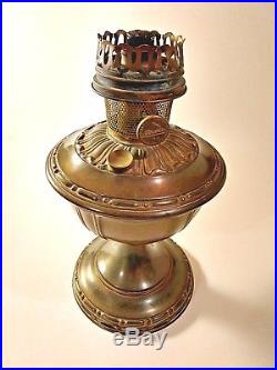 Antique Aladdin Brass Kerosene Oil Lamp Model No. 8 Complete Burner Generator