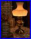 Antique Aladdin Brass Lamp Victorian Style Milk Glass Shade 1920s
