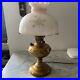 Antique Aladdin Brass Model #5 Kerosene Oil Lamp Electrified