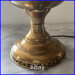 Antique Aladdin Brass Model #5 Kerosene Oil Lamp Electrified