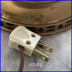Antique Aladdin Brass Model #5 Kerosene Oil Lamp Electrified