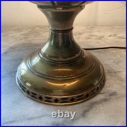 Antique Aladdin Brass Model #5 Kerosene Oil Lamp Electrified