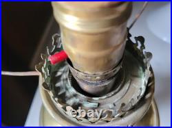 Antique Aladdin Brass Model #6 Oil Lamp Electrified 1915-16 Shades Included