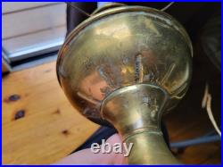 Antique Aladdin Brass Model #6 Oil Lamp Electrified 1915-16 Shades Included