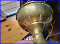 Antique Aladdin Brass Model #6 Oil Lamp Electrified 1915-16 Shades Included