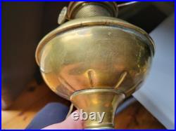 Antique Aladdin Brass Model #6 Oil Lamp Electrified 1915-16 Shades Included