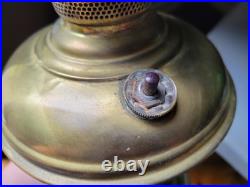 Antique Aladdin Brass Model #6 Oil Lamp Electrified 1915-16 Shades Included