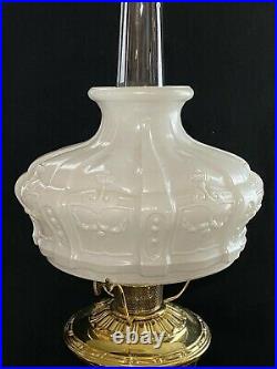 Antique Aladdin Brass Model No. 8 Oil Kerosene Lamp