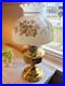 Antique Aladdin Brass Oil Model 12 Electrified Lamp Milk Glass Painted Shade 19