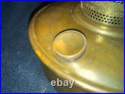 Antique Aladdin Brass Pot Kerosene Lamp Model #23/shade 1969-2015